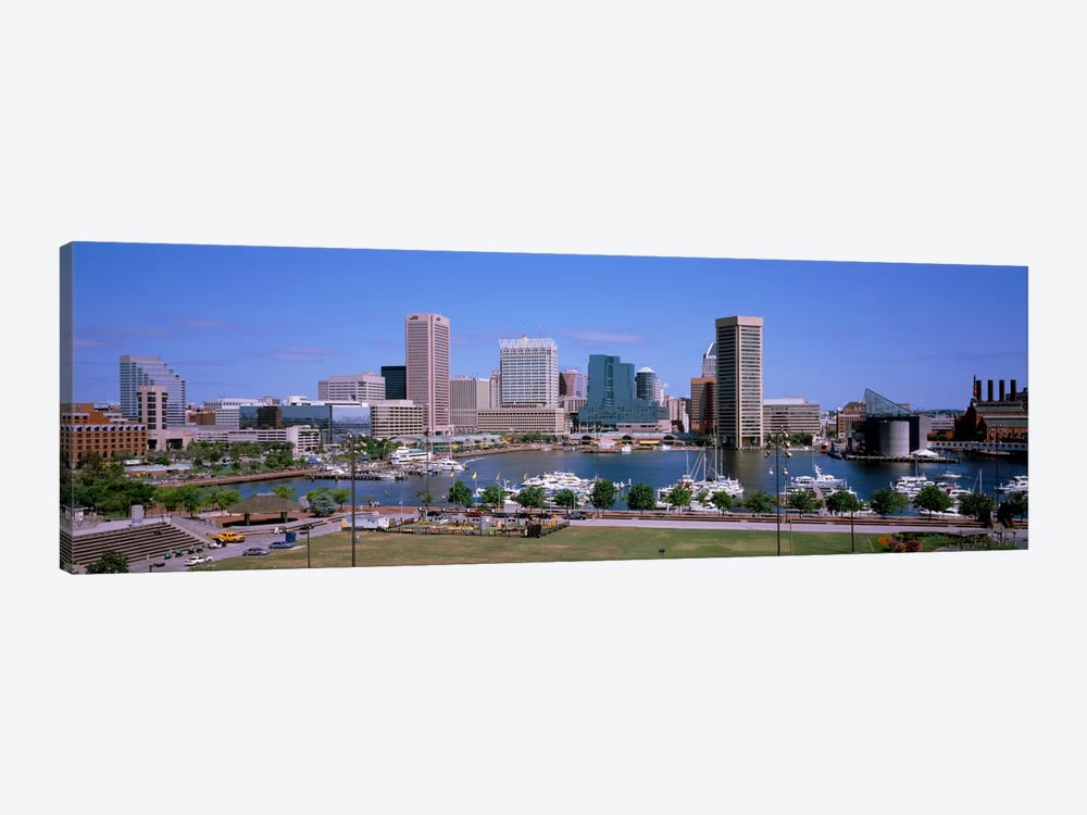 Inner Harbor Skyline Baltimore MD USA by Panoramic Images 1-piece Canvas Artwork