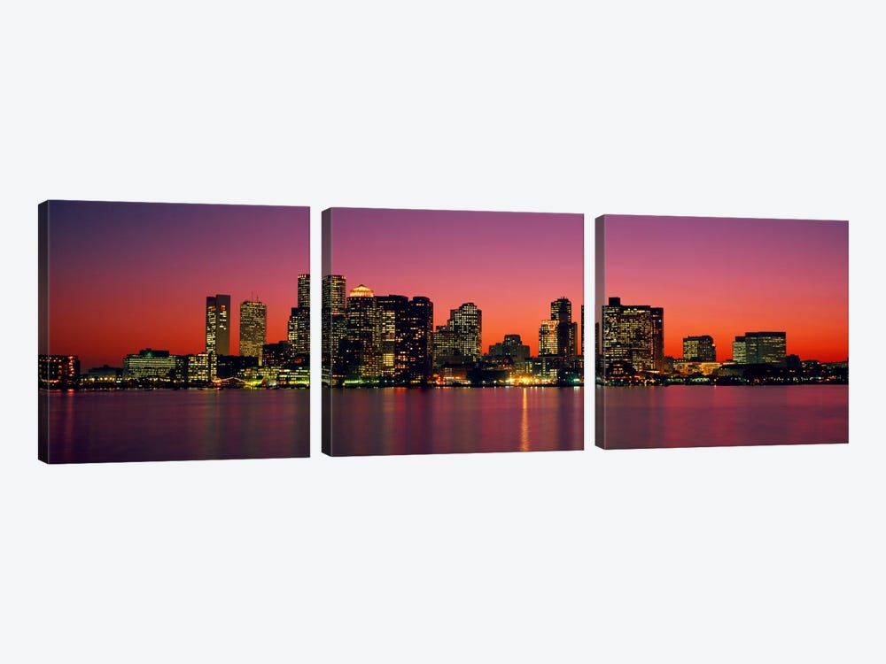Sunset Boston MA by Panoramic Images 3-piece Art Print