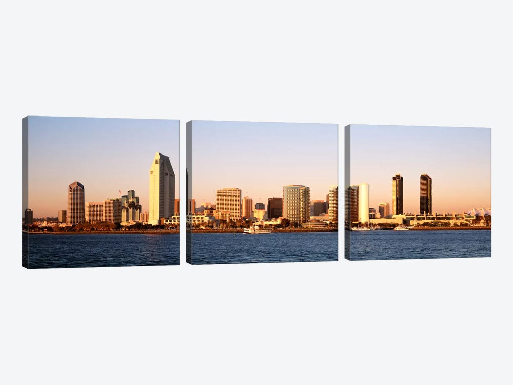 Buildings in a city, San Diego, California, USA by Panoramic Images 3-piece Canvas Art Print