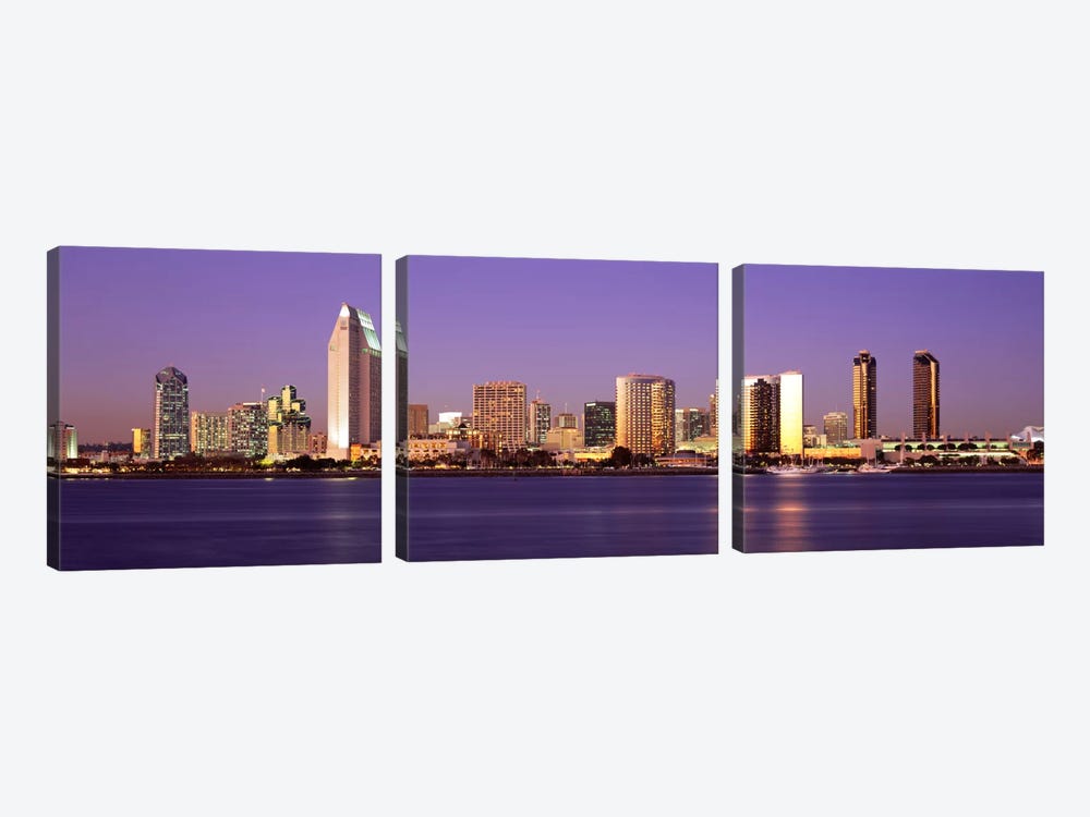 Skyscrapers in a citySan Diego, San Diego County, California, USA by Panoramic Images 3-piece Canvas Art
