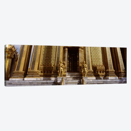 Low angle view of statues in front of a temple, Phra Mondop, Grand Palace, Bangkok, Thailand Canvas Print #PIM1946} by Panoramic Images Canvas Print