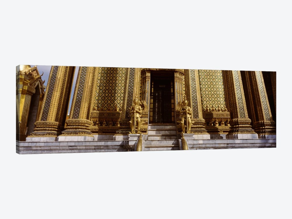 Low angle view of statues in front of a temple, Phra Mondop, Grand Palace, Bangkok, Thailand by Panoramic Images 1-piece Canvas Art