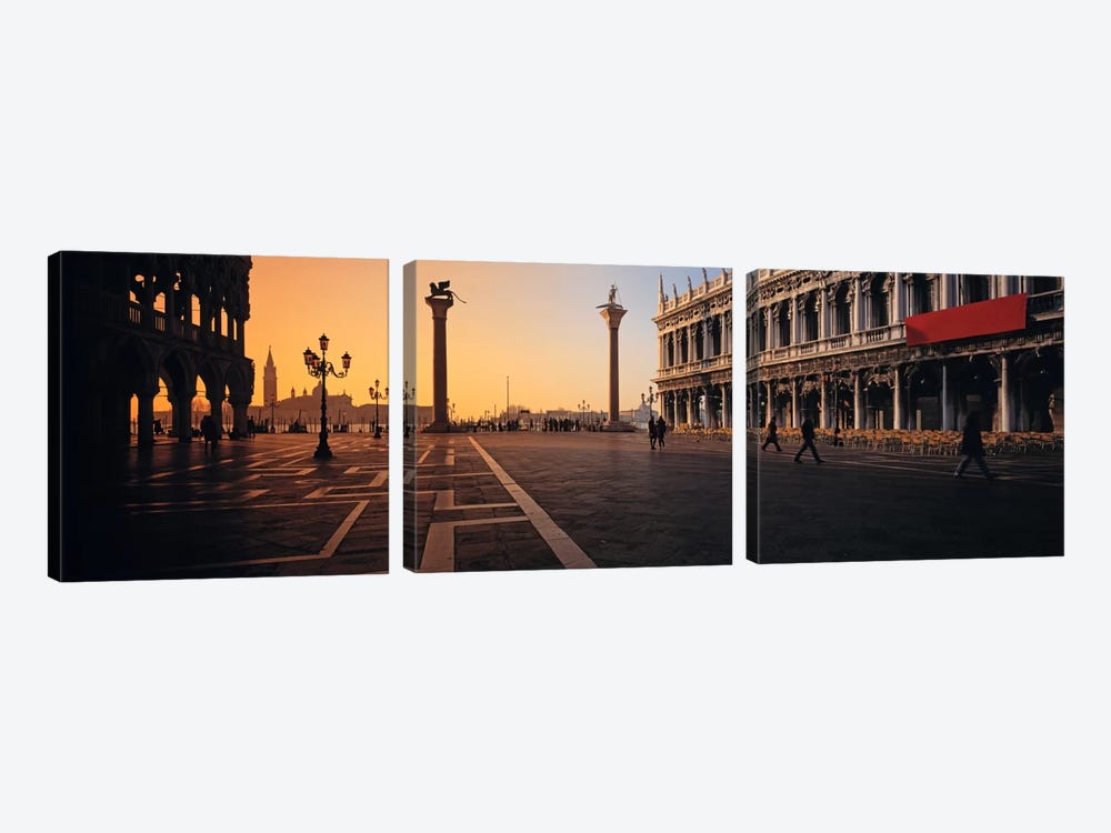 Piazza San Marco (St. Mark's Square) At Twilight, Venice, Italy by Panoramic Images 3-piece Art Print