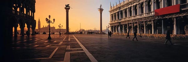 Veneto: Piazza San Marco (St. Mark's Square) At Twilight, Venice, Italy by Panoramic Images