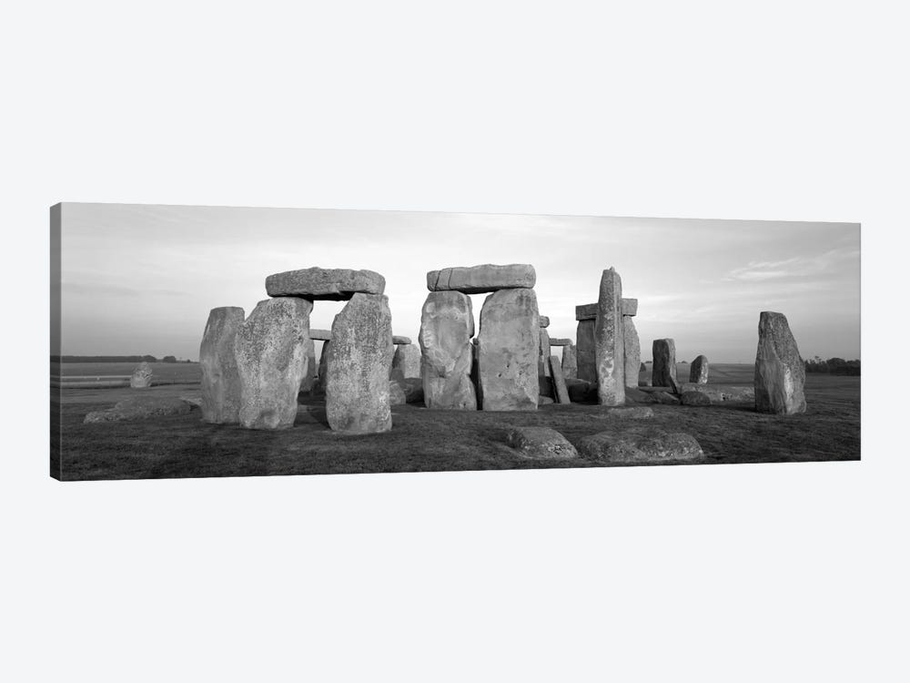 England, Wiltshire, Stonehenge (black & white) by Panoramic Images 1-piece Canvas Wall Art