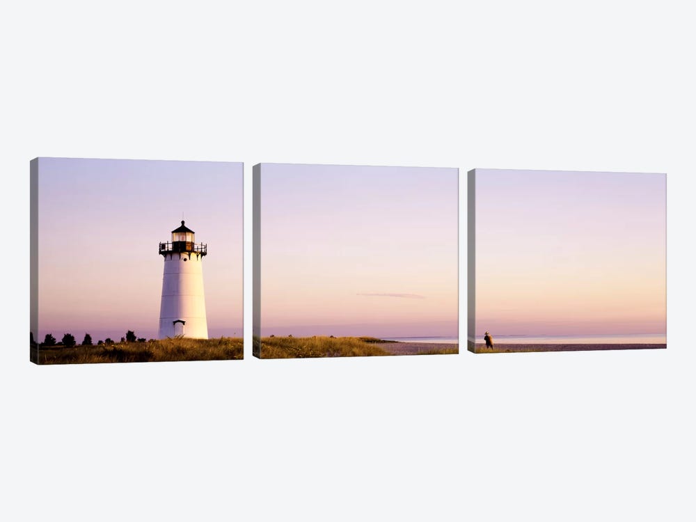 Edgartown Lighthouse, Martha'ss Vineyard, Dukes County, Massachusetts, USA by Panoramic Images 3-piece Canvas Print