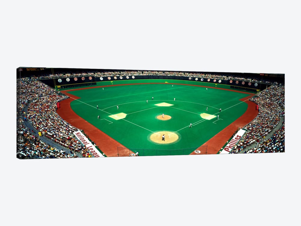 Phillies vs Mets baseball gameVeterans Stadium, Philadelphia, Pennsylvania, USA by Panoramic Images 1-piece Canvas Wall Art