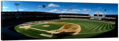 High angle view of a baseball match in progress, U.S. Cellular Field, Chicago, Cook County, Illinois, USA Canvas Art Print - Stadium Art