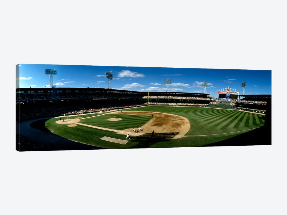 High angle view of a baseball match in progress, U.S. Cellular Field, Chicago, Cook County, Illinois, USA by Panoramic Images 1-piece Canvas Wall Art