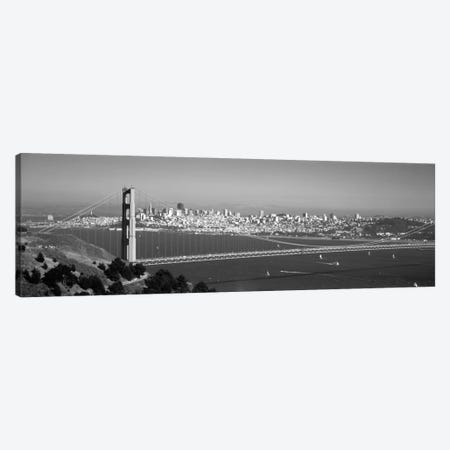 High angle view of a suspension bridge across the sea, Golden Gate Bridge, San Francisco, California, USA Canvas Print #PIM1966} by Panoramic Images Art Print