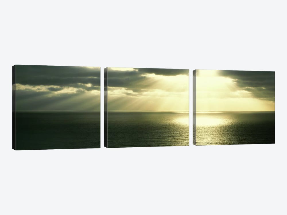 Sunset Pacific Ocean San Diego CA USA by Panoramic Images 3-piece Canvas Wall Art