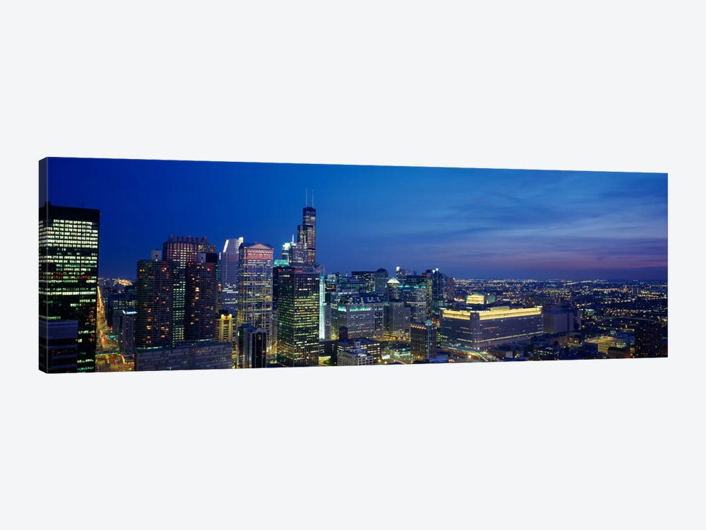 USA, Illinois, Chicago, twilight by Panoramic Images 1-piece Canvas Wall Art