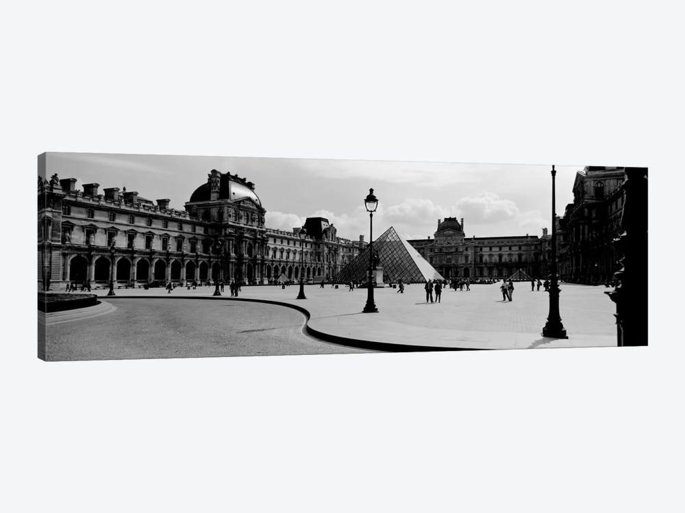 View Of The Courtyard, Musee du Louvre, Paris, Ile-de-France, France by Panoramic Images 1-piece Canvas Wall Art