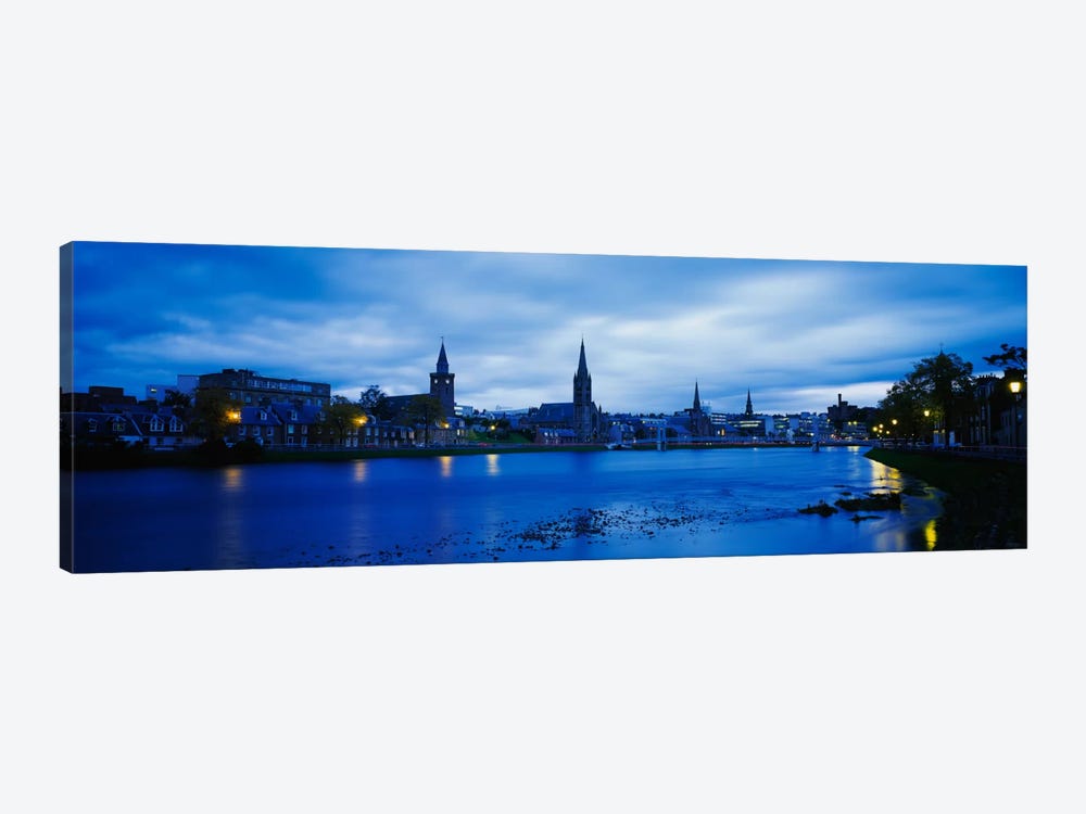 Riverfront Architecture, Inverness, Scotland, United Kingdom by Panoramic Images 1-piece Canvas Art Print