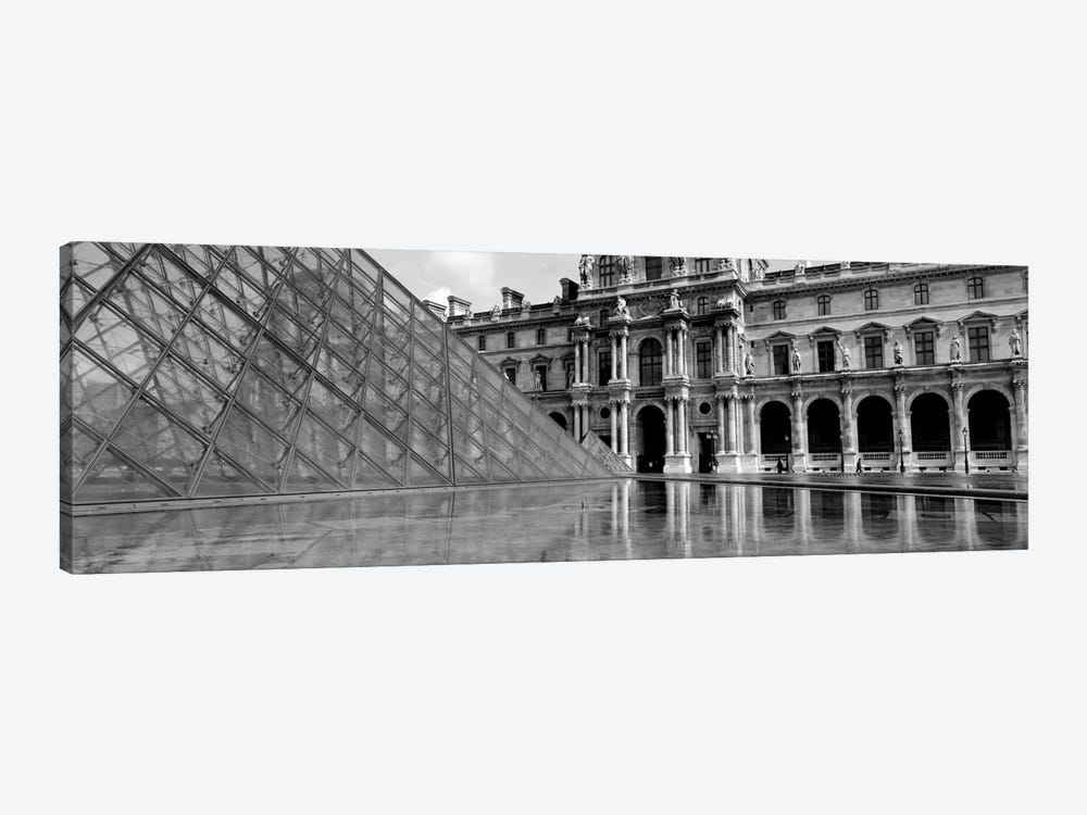 Pyramid in front of an art museum, Musee Du Louvre, Paris, France by Panoramic Images 1-piece Canvas Art Print