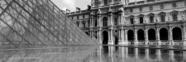 Pyramids: Pyramid in front of an art museum, Musee Du Louvre, Paris, France by Panoramic Images