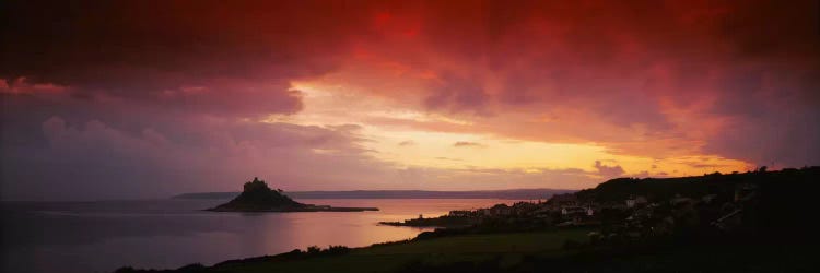 Clouds over an island, St. Michael's Mount, Cornwall, England