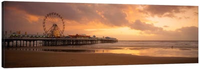 Central Pier, Blackpool, Lancashire, England, United Kingdom Canvas Art Print - England Art