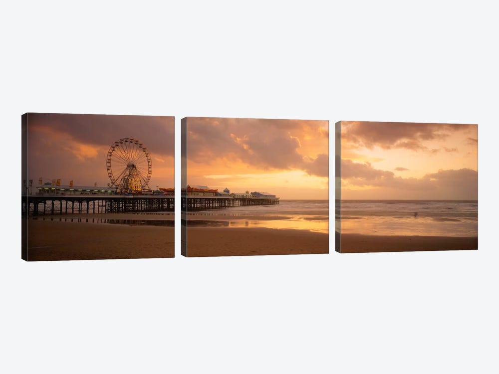 Central Pier, Blackpool, Lancashire, England, United Kingdom by Panoramic Images 3-piece Canvas Print