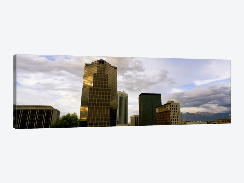 Buildings in a city with mountains in the background, Tucson, Arizona, USA by Panoramic Images 1-piece Canvas Print