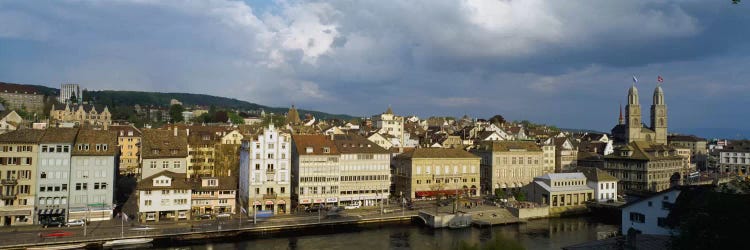 High Angle View Of A City, Grossmunster Cathedral, Zurich, Switzerland