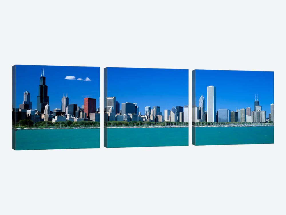 Skyline Chicago IL USA by Panoramic Images 3-piece Canvas Wall Art