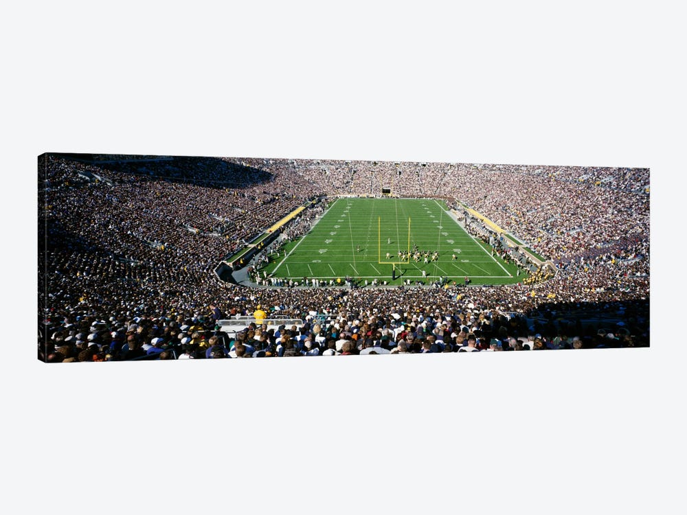 Aerial view of a football stadium, Notre Dame Stadium, - Canvas Print