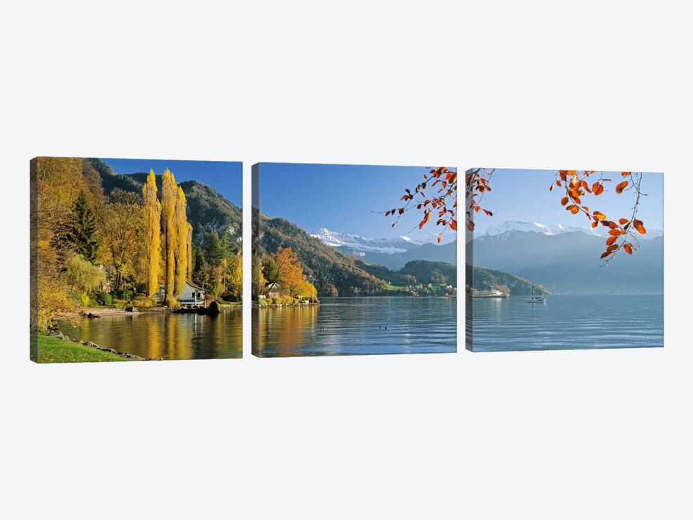 Vierwaldstattersee (Lake Lucerne), Vitznau, Lucerne, Switzerland by Panoramic Images 3-piece Canvas Artwork