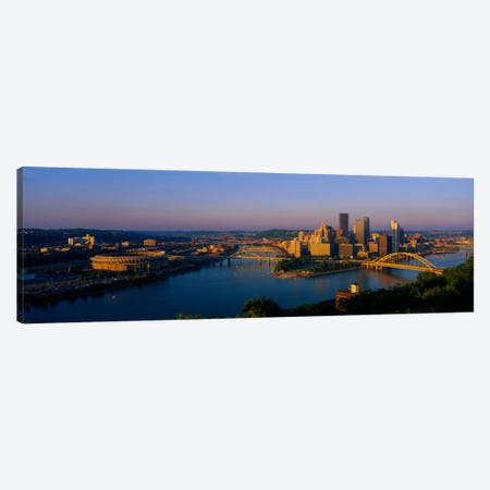 High angle view of a cityThree Rivers Stadium, Pittsburgh, Pennsylvania, USA Canvas Print #PIM2018} by Panoramic Images Canvas Art