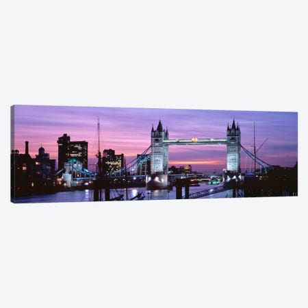 Tower Bridge At Night, London, England, United Kingdom Canvas Print #PIM201} by Panoramic Images Canvas Art