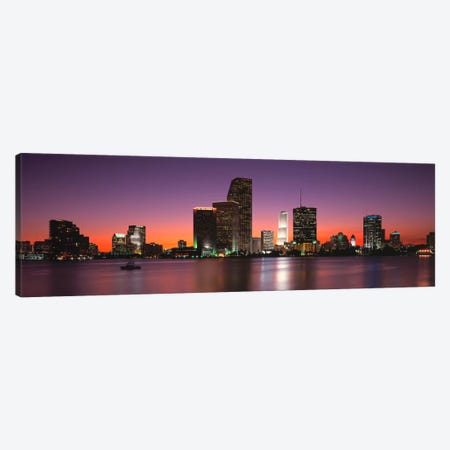 Evening Biscayne Bay Miami FL Canvas Print #PIM2021} by Panoramic Images Art Print