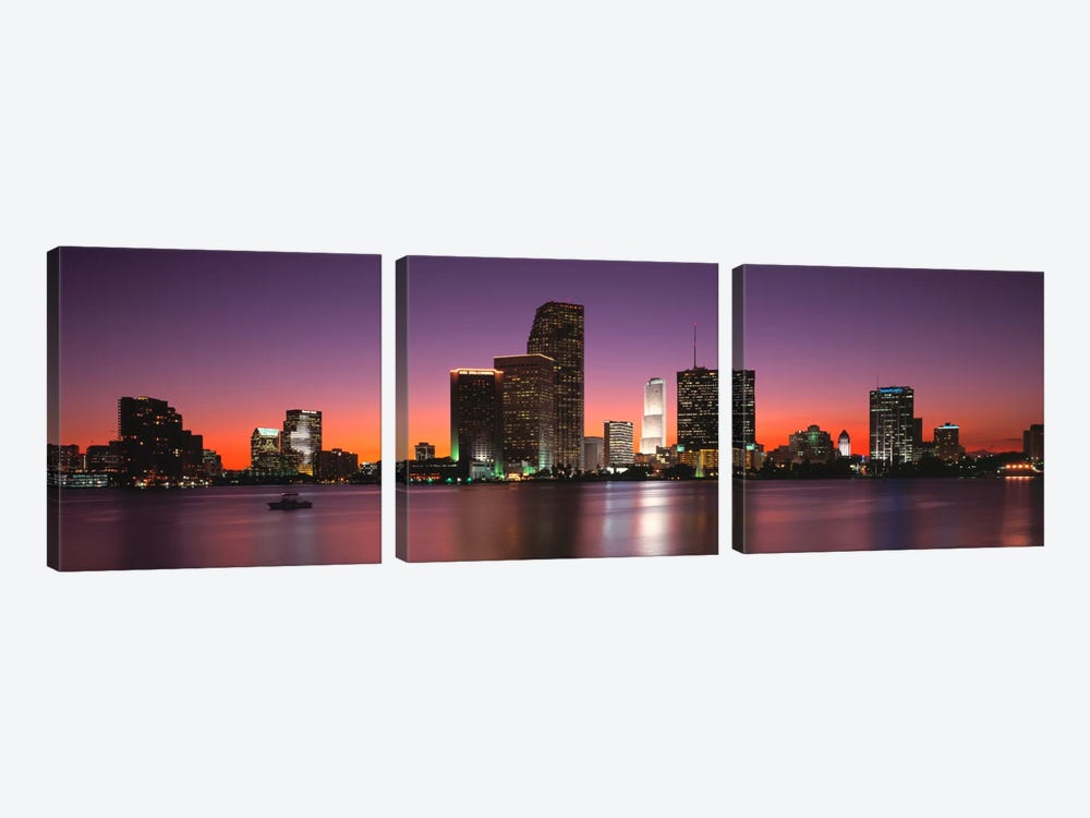 Evening Biscayne Bay Miami FL by Panoramic Images 3-piece Art Print