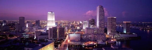 Miami Skylines: High Angle View Of A City, Miami, Florida, USA by Panoramic Images
