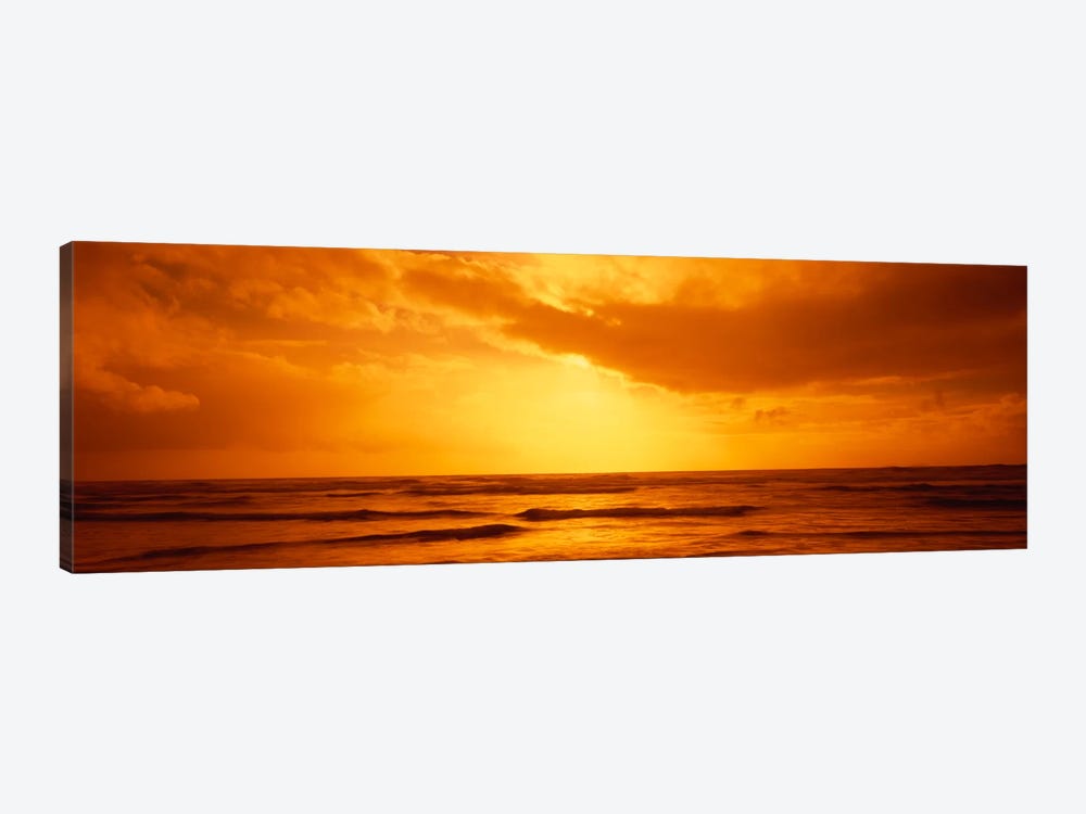 Golden Sunset Over The Pacific Ocean by Panoramic Images 1-piece Canvas Artwork