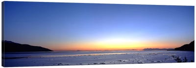 Sunset over the sea, Turnagain Arm, Cook Inlet, near Anchorage, Alaska, USA Canvas Art Print
