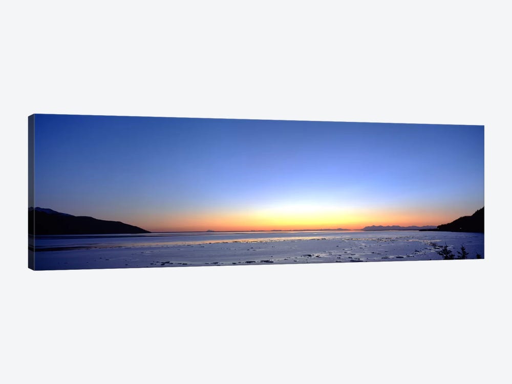 Sunset over the sea, Turnagain Arm, Cook Inlet, near Anchorage, Alaska, USA by Panoramic Images 1-piece Canvas Art Print