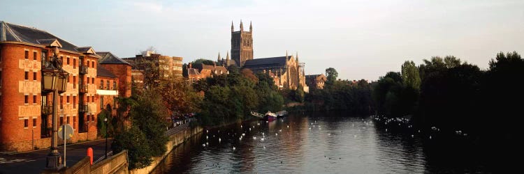 Church Along A RiverWorcester Cathedral, Worcester, England, United Kingdom by Panoramic Images wall art