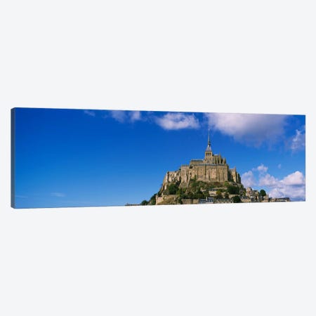 Road leading towards a church, Le Mont Saint Michel, Normandy, France Canvas Print #PIM2032} by Panoramic Images Canvas Wall Art