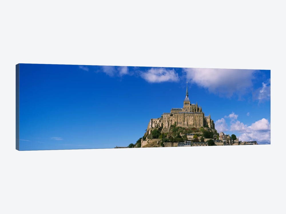 Road leading towards a church, Le Mont Saint Michel, Normandy, France by Panoramic Images 1-piece Canvas Print