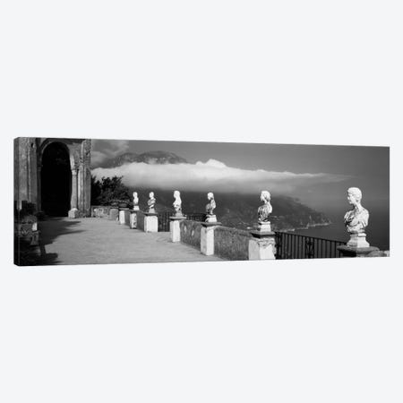 Marble busts along a walkway, Ravello, Amalfi Coast, Salerno, Campania, Italy Canvas Print #PIM2033} by Panoramic Images Canvas Wall Art