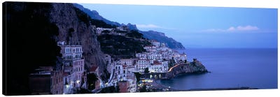 High-Angle View Of Amalfi, Amalfi Coast, Salerno, Campania, Italy Canvas Art Print - Amalfi