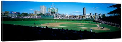 Baseball match in progressWrigley Field, Chicago, Cook County, Illinois, USA Canvas Art Print