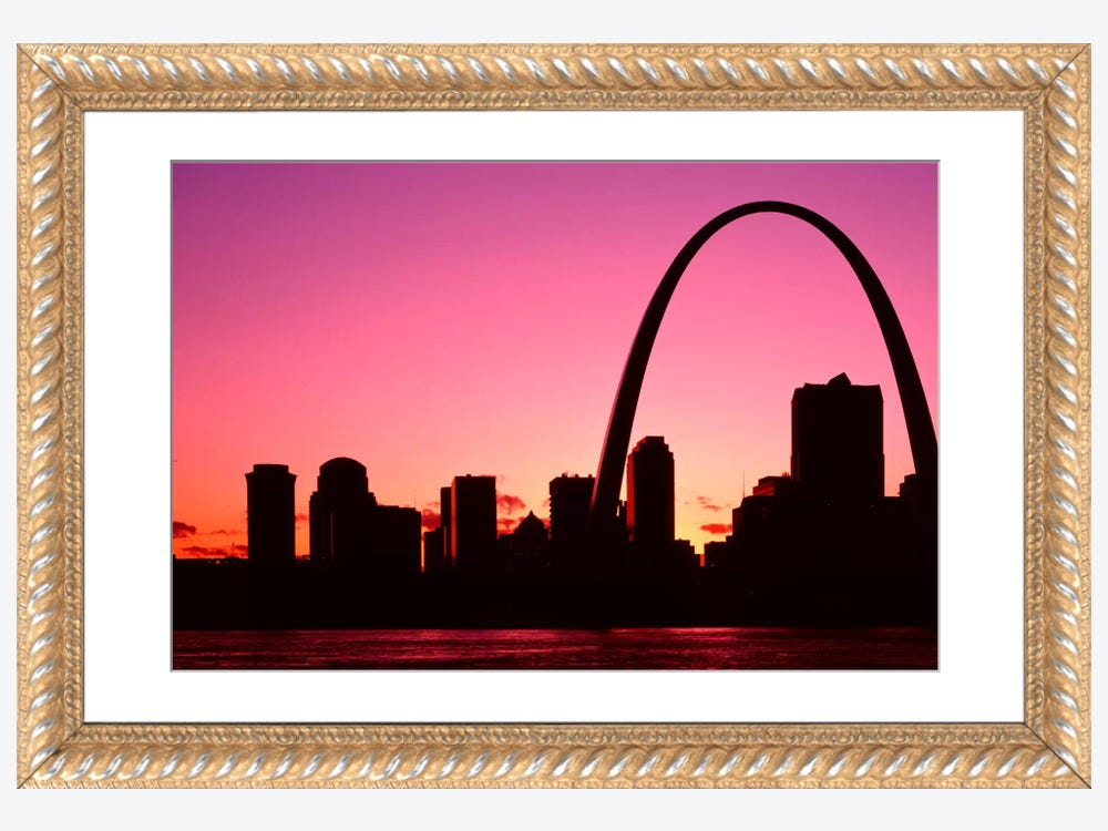 St Louis Arch Wall Decor, Watercolor Painting, Skyline Print, Man Cave,  Landmark, Poster, Print, Wall Art, Canvas Wrap, St. Louis Arch Gift
