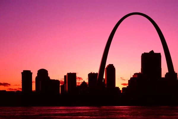 Missouri: USA, Missouri, St Louis, Sunset by Panoramic Images