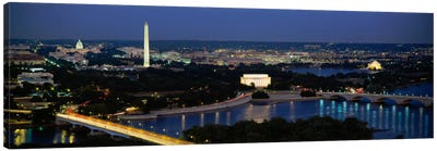 High angle view of a cityWashington DC, USA Canvas Art Print - Washington DC Skylines