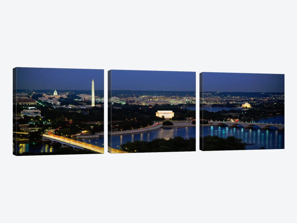 High angle view of a cityWashington DC, USA by Panoramic Images 3-piece Canvas Wall Art
