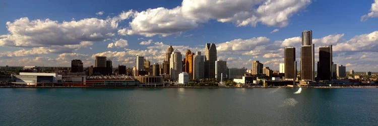 Buildings at the waterfront, Detroit River, Detroit, Wayne County, Michigan, USA