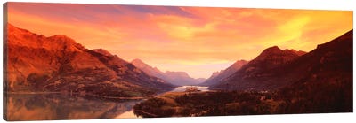 Waterton Lakes National ParkAlberta, Canada Canvas Art Print - Mountain Sunrise & Sunset Art