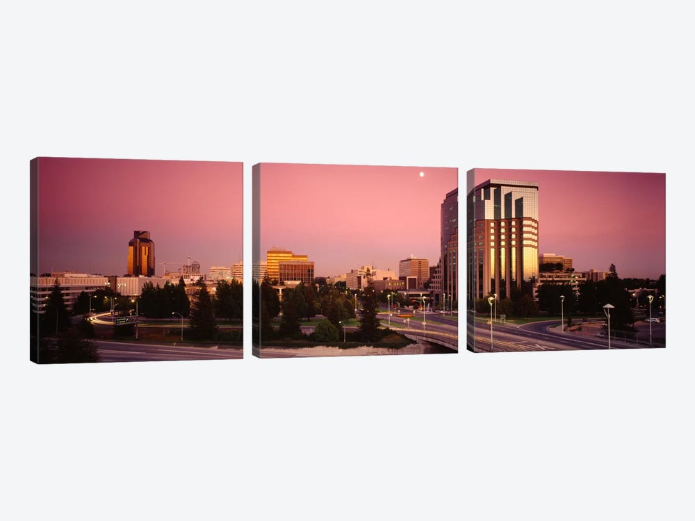 Buildings in a citySacramento, California, USA by Panoramic Images 3-piece Canvas Print