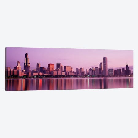 City on The waterfront, Chicago, Illinois, USA Canvas Print #PIM2052} by Panoramic Images Canvas Wall Art